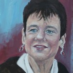 Portrait Claudia, Öl auf HDF-Platte, 24 x 30 cm, by greth-Art Martina Witting-Greth