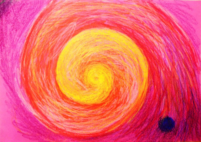 Bild Spirale-rot, intuitives Malen by Martina Witting-Greth