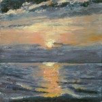 Bild Sunset-Studie, Öl auf Papier, 14,5 x 19 cm, by greth-Art, Martina Witting-Greth