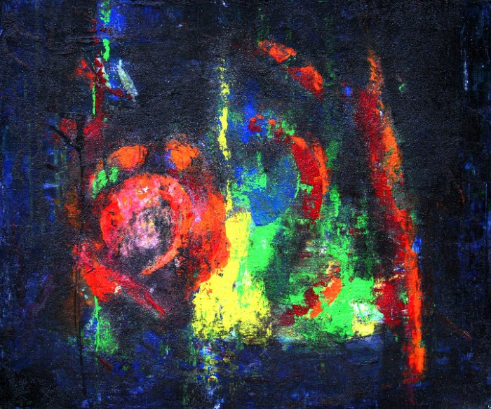 Bild darunter, Acryl-Mischtechnik auf HDF-Platte, by greth-Art Martina Witting-Greth