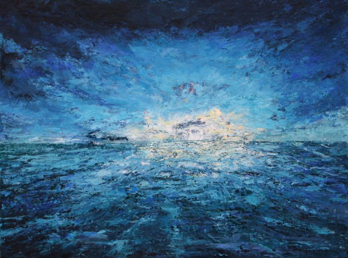 Bild vom Blau ins Licht 60 x 80 cm Acryl auf Leinwand by Martina Witting-Greth