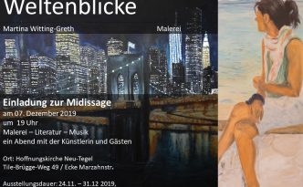Flyer zur Ausstellung Weltenblicke Nov-Dez 2019 by Martina Witting-Greth