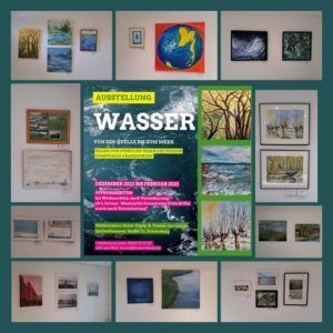 Plakat zur Ausstellung Wasser im Büro der Grünen in Oranienburg Nov 2022- März 2023