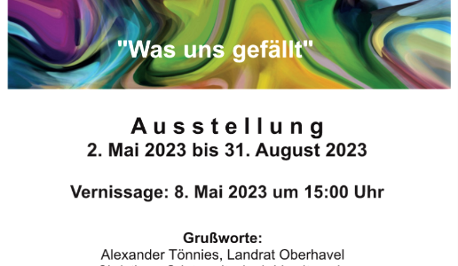Plakat zur Ausstellung: 11. ArtRoom 2023 "Was uns gefällt" im Landratsamt Oranienburg