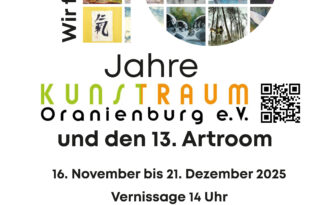 Einladungs-Flyer zum Jubiläum und 13. ArtRoom 2025