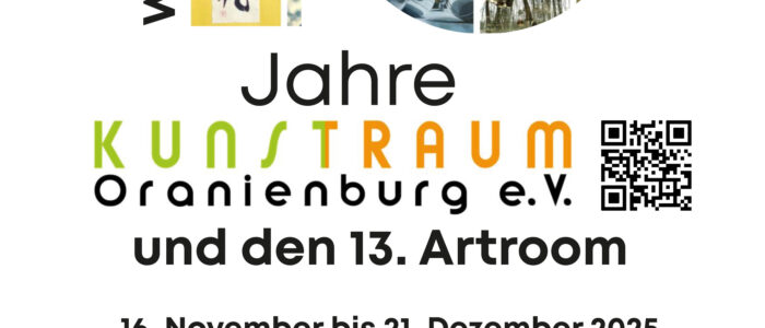 Einladungs-Flyer zum Jubiläum und 13. ArtRoom 2025