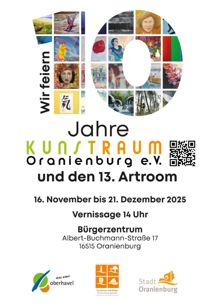 Einladungs-Flyer zum Jubiläum und 13. ArtRoom 2025