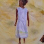 Foto Bild little girl, | Öl auf Leinwand