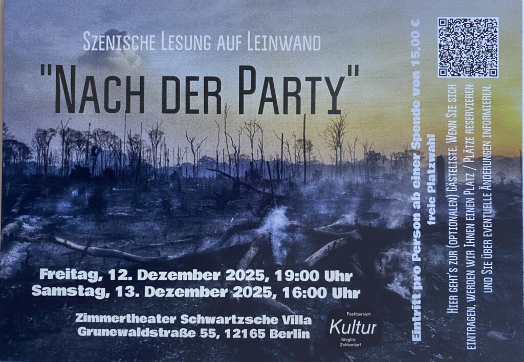 Flyer nach der Party Seite 1